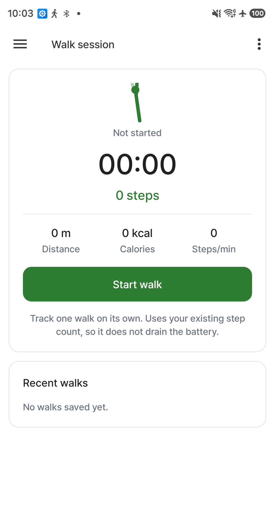 Walk session